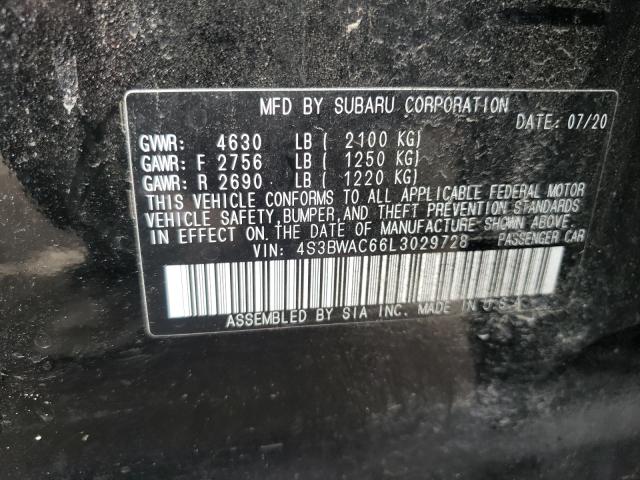 2020 SUBARU LEGACY PRE 4S3BWAC66L3029728