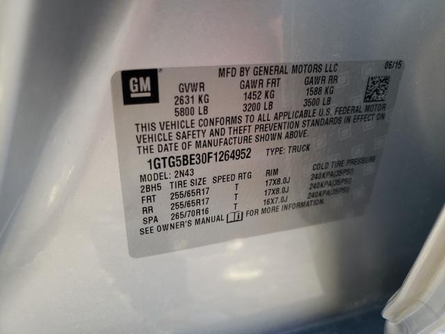 2015 GMC CANYON SLE 1GTG5BE30F1264952