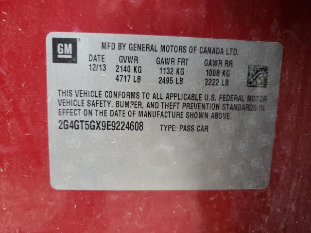 2014 BUICK REGAL GS 2G4GT5GX9E9224608