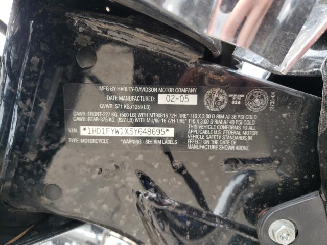 2005 HARLEY-DAVIDSON FLHRSI 1HD1FYW1X5Y648695