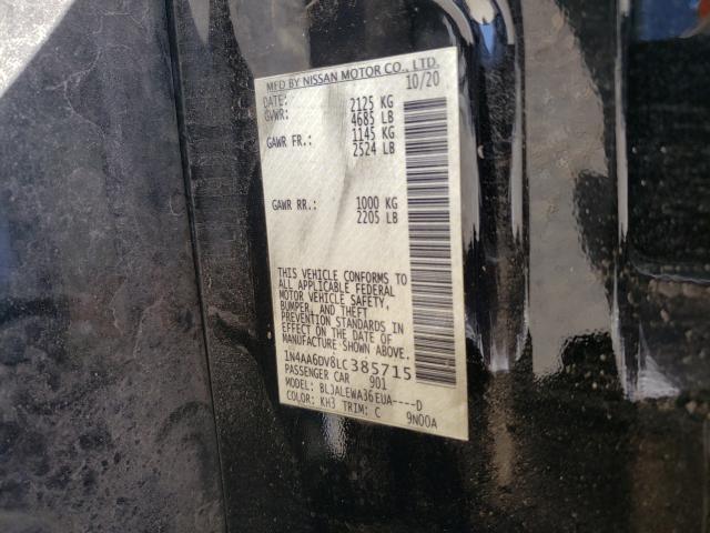 2020 NISSAN MAXIMA SL 1N4AA6DV8LC385715