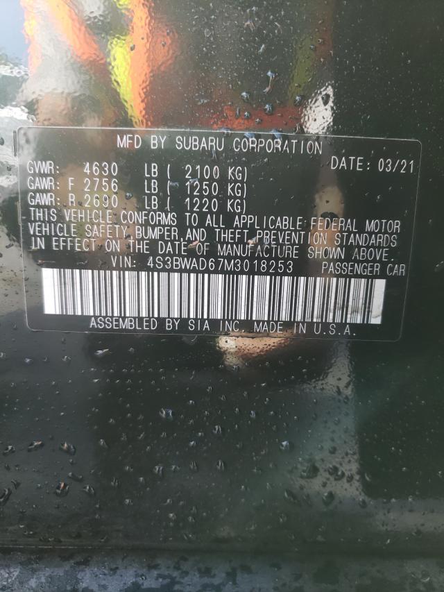 2021 SUBARU LEGACY PRE 4S3BWAD67M3018253