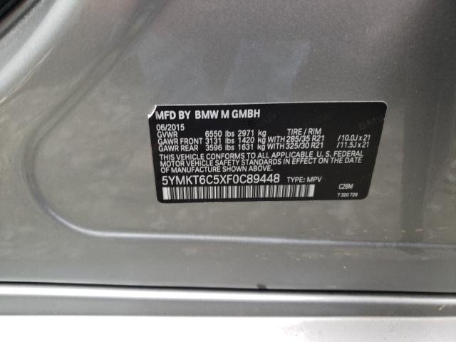 2015 BMW X5 M 5YMKT6C5XF0C89448