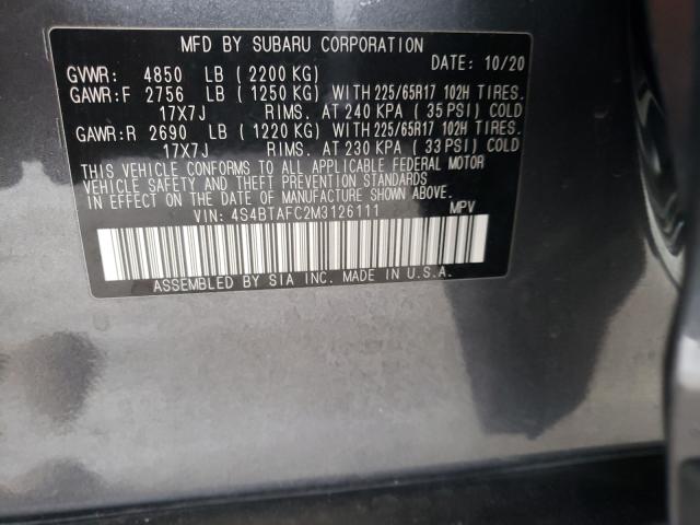 2021 SUBARU OUTBACK PR 4S4BTAFC2M3126111
