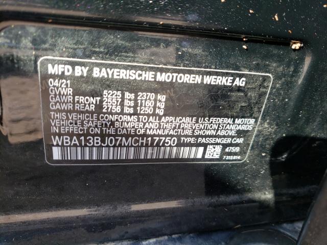 2021 BMW 530 XI WBA13BJ07MCH17750