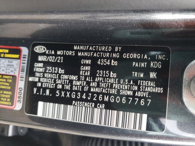 2021 KIA K5 EX 5XXG34J26MG067767