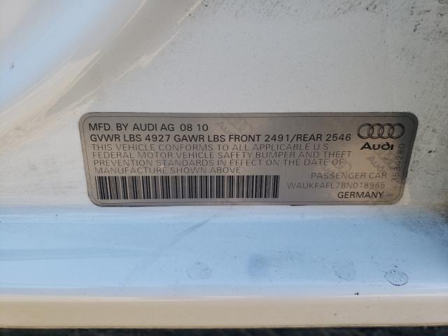 2011 AUDI A4 PRESTIG WAUKFAFL7BN018965