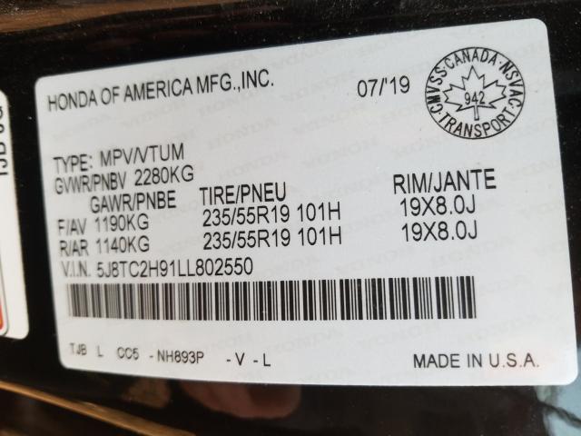 2020 ACURA RDX PLATIN 5J8TC2H91LL802550