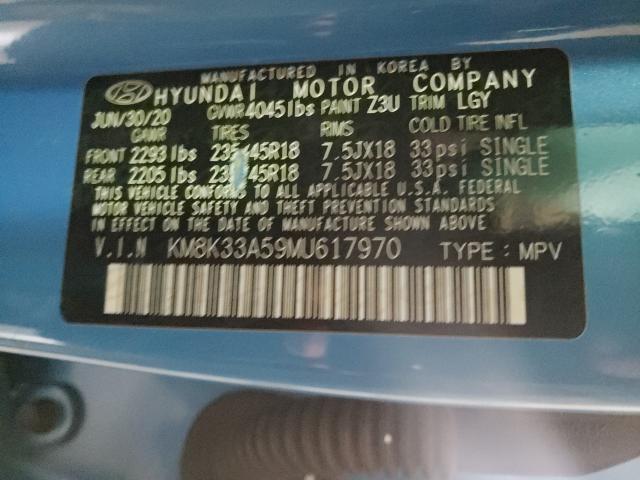 2021 HYUNDAI KONA LIMIT KM8K33A59MU617970