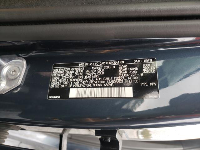 2019 VOLVO XC90 T6 IN YV4A22PL7K1445145