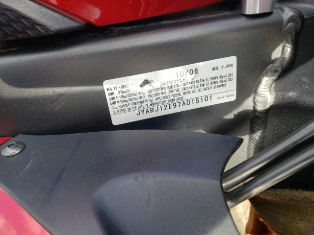 2007 YAMAHA YZFR6 L JYARJ12E97A015101