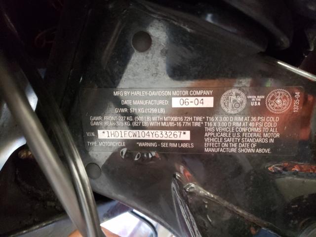 2004 HARLEY-DAVIDSON FLHTCUI 1HD1FCW104Y633267