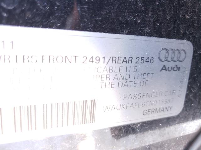 2012 AUDI A4 PRESTIG WAUKFAFL6CN015587