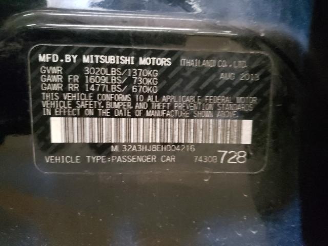 2014 MITSUBISHI MIRAGE DE ML32A3HJ8EH004216