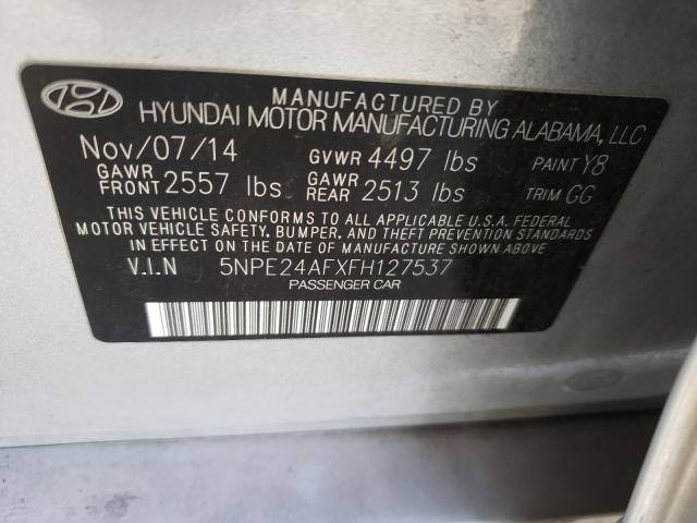 2015 HYUNDAI SONATA SE 5NPE24AFXFH127537