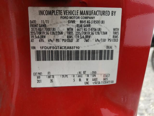 2012 FORD F550 SUPER 1FDUF5GT4CEA83710