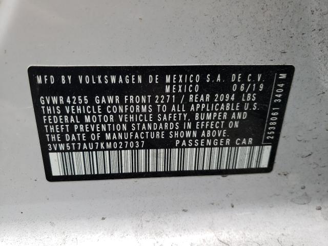 2019 VOLKSWAGEN GTI S 3VW5T7AU7KM027037