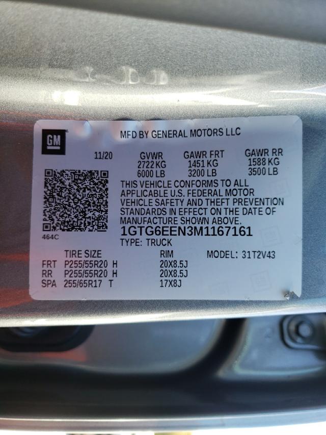 2021 GMC CANYON DEN 1GTG6EEN3M1167161