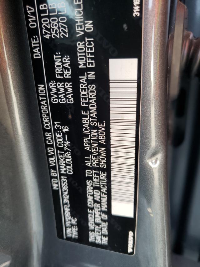 2017 VOLVO S60 YV126MFL3H2436531