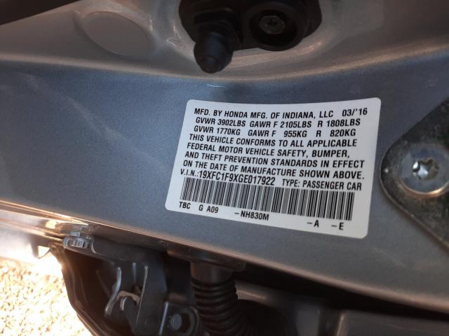 2016 HONDA CIVIC TOUR 19XFC1F9XGE017922