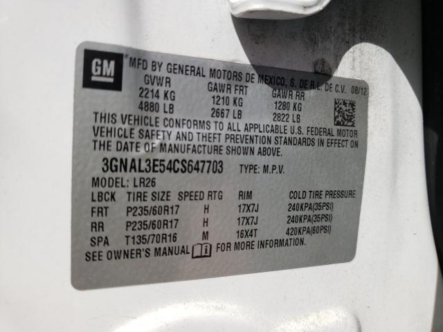 2012 CHEVROLET CAPTIVA SP 3GNAL3E54CS647703