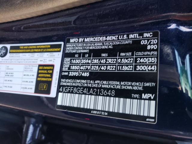 2020 MERCEDES-BENZ GLS 580 4M 4JGFF8GE4LA213648