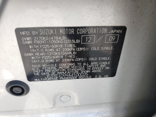 2010 SUZUKI GRAND VITA JS3TE1D99A4100025