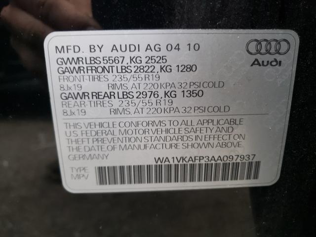 2010 AUDI Q5 PRESTIG WA1VKAFP3AA097937