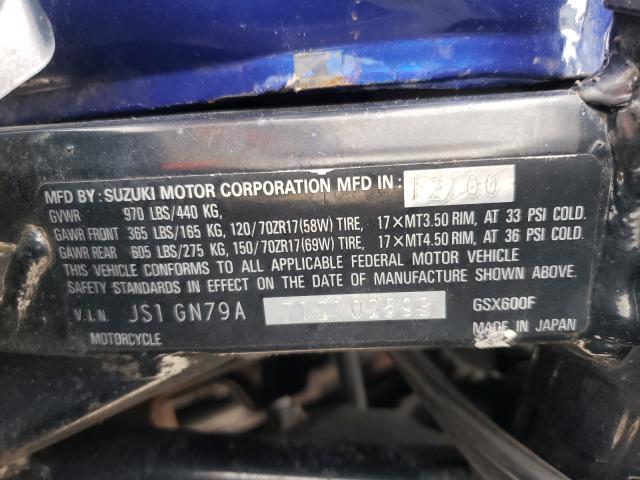 2001 SUZUKI GRX600 JS1GN79A712102593