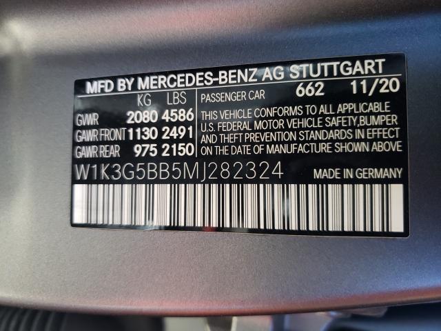 2021 MERCEDES-BENZ A 35 AMG W1K3G5BB5MJ282324