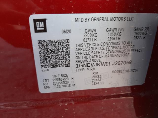 2020 CHEVROLET TRAVERSE R 1GNEVJKW9LJ267058