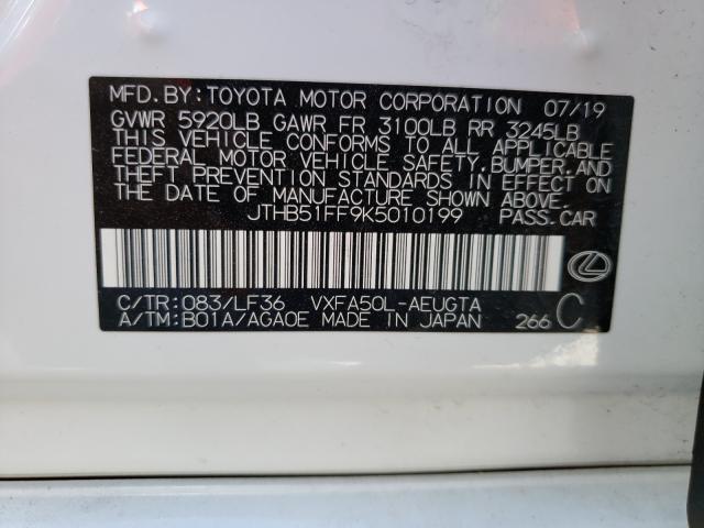 2019 LEXUS LS 500 BAS JTHB51FF9K5010199