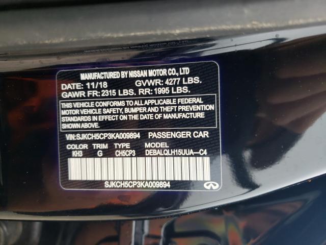 2019 INFINITI QX30 PURE SJKCH5CP3KA009894