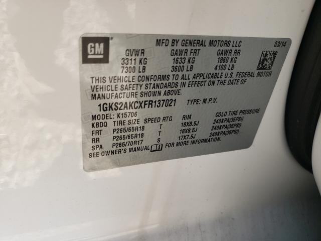 2015 GMC YUKON SLE 1GKS2AKCXFR137021