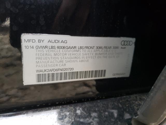 2015 AUDI S8 QUATTRO WAUK2AFD6FN020720