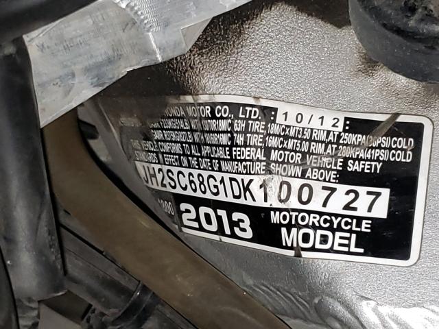 2013 HONDA GL1800 G JH2SC68G1DK100727