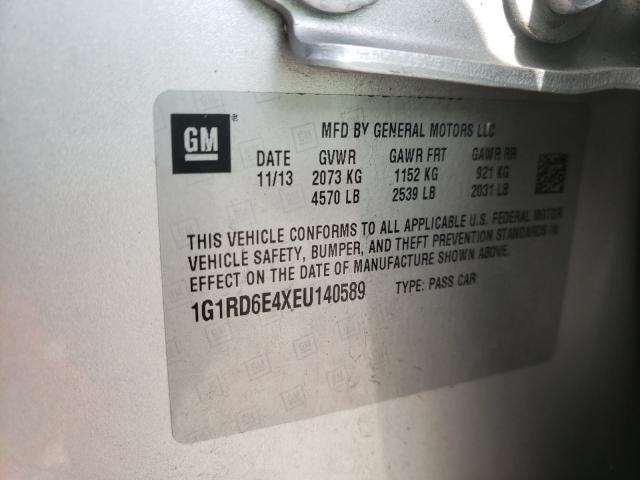 VIN 1G1RD6E4XEU140589 2014 Chevrolet Volt no.10