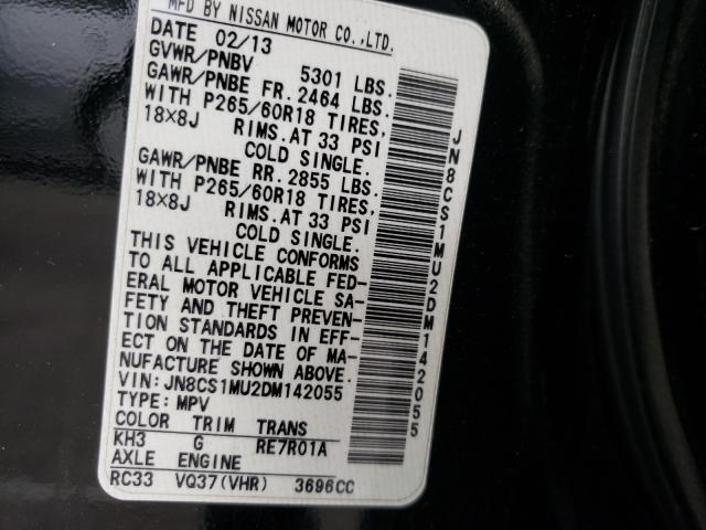 2013 INFINITI FX37 JN8CS1MU2DM142055