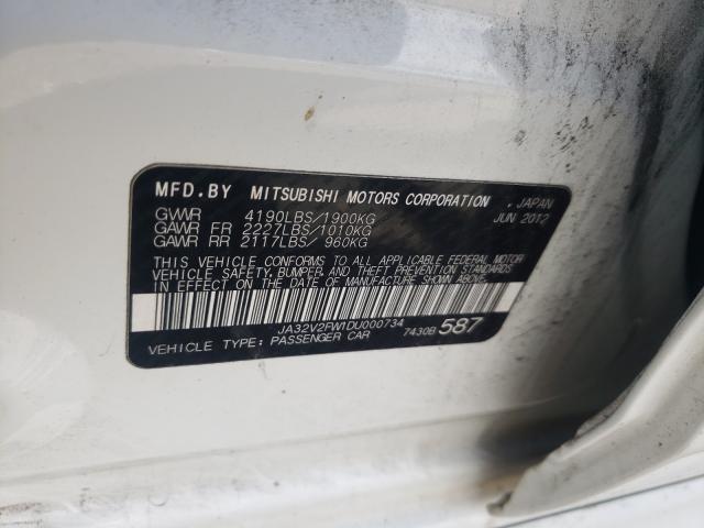 2013 MITSUBISHI LANCER SE JA32V2FW1DU000734