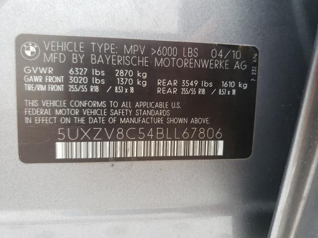 2011 BMW X5 XDRIVE5 5UXZV8C54BLL67806