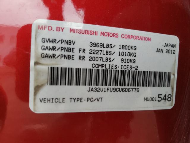 2012 MITSUBISHI LANCER DE JA32U1FU9CU606776