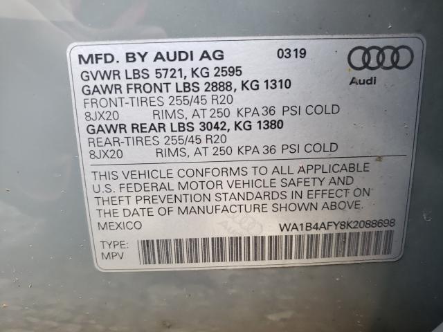 2019 AUDI SQ5 PREMIU WA1B4AFY8K2088698