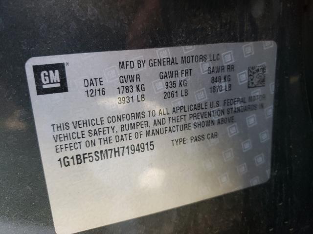 2017 CHEVROLET CRUZE PREM - 1G1BF5SM7H7194915