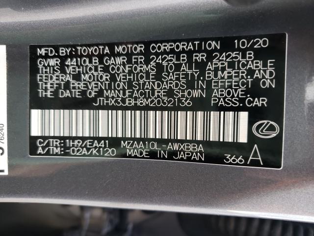 2021 LEXUS UX 200 JTHX3JBH8M2032136