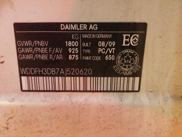 2010 MERCEDES-BENZ B200 WDDFH3DB7AJ520620