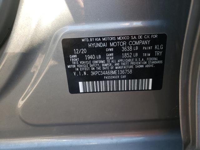 2021 HYUNDAI ACCENT LIM 3KPC34A68ME136758