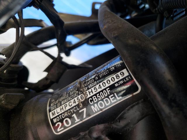 2017 HONDA CB500 F MLHPC4565H5400089