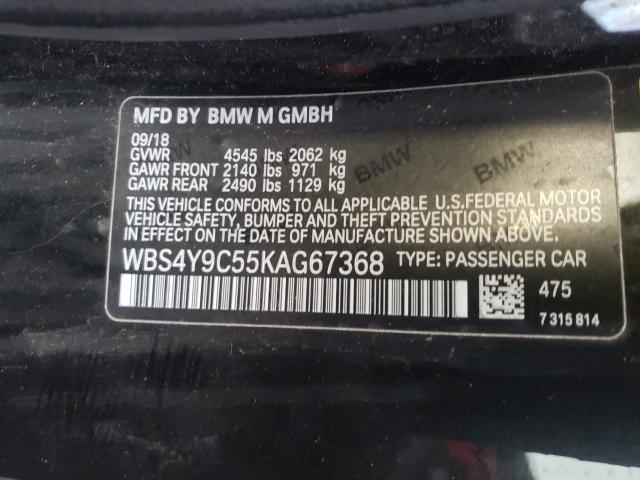 2019 BMW M4 WBS4Y9C55KAG67368