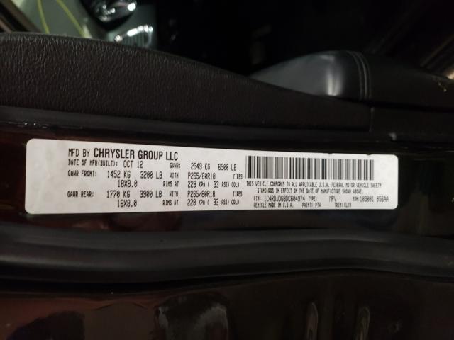 2013 DODGE DURANGO CR 1C4RDJDG8DC604974