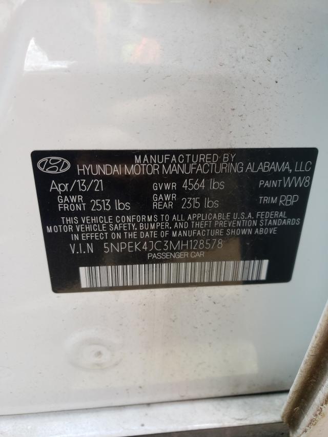 2021 HYUNDAI SONATA N L 5NPEK4JC3MH128578